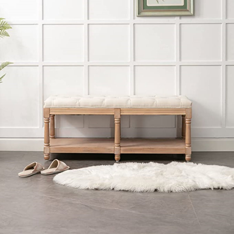 Ophelia Co. Chaeli Upholstered Tufted Entryway Storage Bench Wayfair